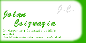 jolan csizmazia business card